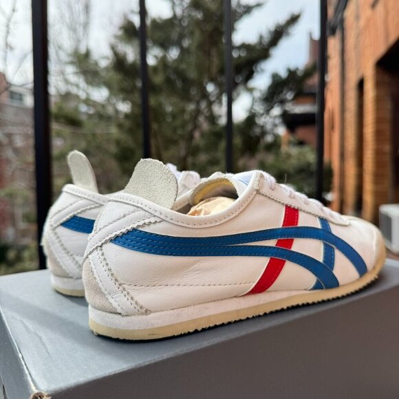 Onitsuka Tiger Mexico 66 Sneaker Shoe Blue Red White Womens 7.5 - Picture 4 of 10